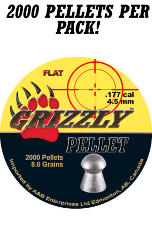 Grizzly .177 (4.5MM) Pellet Round/Dome 8.6 Grains Match Grade 2000 PK-0