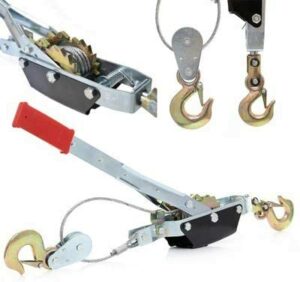 Tolsen 2 TON CABLE WINCH AND PULLER COME A-LONG . DOUBLE RATCHET WHEEL. 2 HOOKS-10071