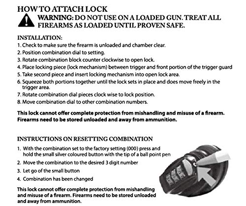 3 Pack Combination Trigger Lock-7531