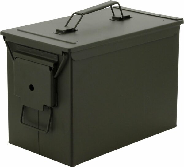 New Unissued Military Grade All Steel Ammo Boxes/Cans - 3 Piece Combo - 30 cal, 50 cal and FAT 50-7625