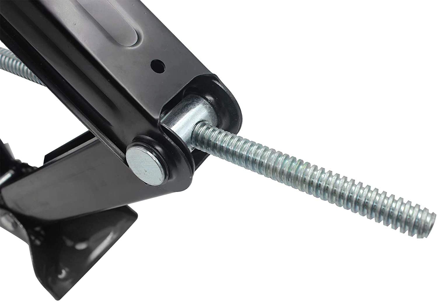 Set Of 2-2 1/4 Ton 24″ RV Stabilizer Scissor Jack Low Profile Grade 8 Screw Drive Universal Bolt Plate-9857