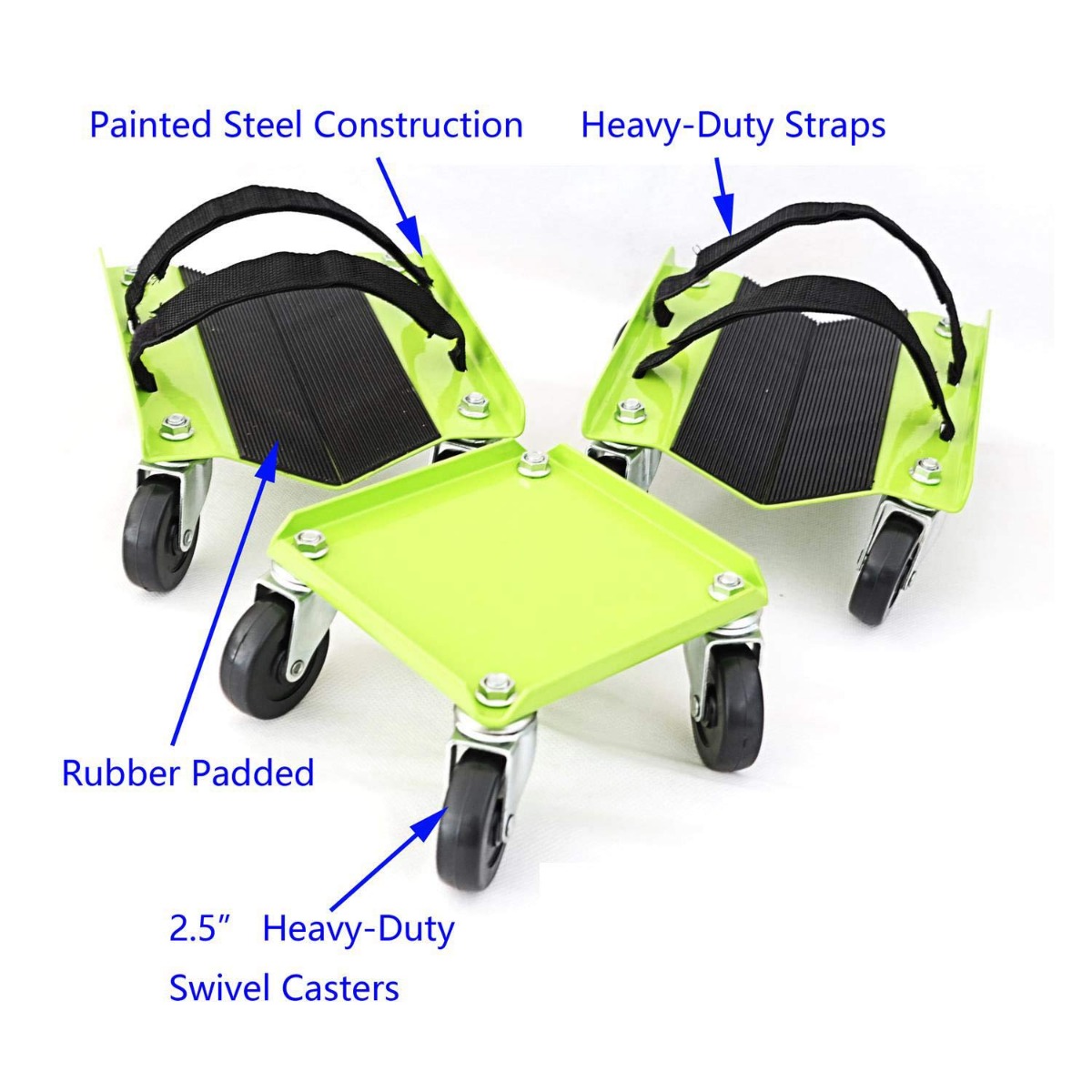 KASTFORCE KF2014 Snowmobile Dolly Heavy Duty 1500Lbs V-Slide With Rubber Pad Protecting Skis and 2 Pairs of Heavy Duty Straps Firmly Attaching on Skis-7512