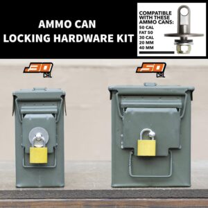 Ammo Box Can Lock Hardware Kit FITS .50 Cal, Fat 50, 30 Cal-9205