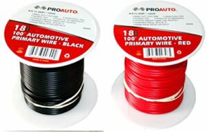 PRO AUTO PRIMARY WIRE 100' RED OR BLACK VARIOUS GAUGES 16.95 AND UP-0