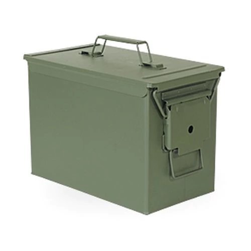 New Unissued Military Grade S.A.W./FAT 50 CAL Ammo Box/Can All Steel Ammo Box-0
