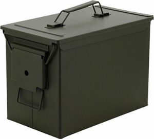 New Unissued Military Grade All Steel Ammo Boxes/Cans - 2 Piece Combo - 30 cal, 50 cal-0