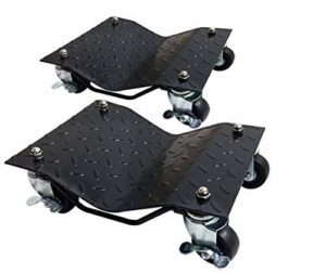 2 Pc Vehicle Dolly Set - 1635 lb Per Piece Capacity with Center Bearings & Ball Bearing Caster Wheels-0