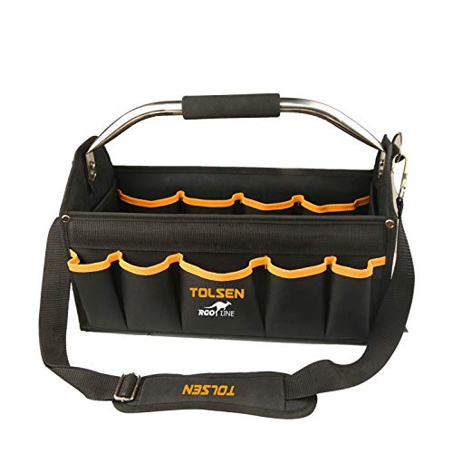 Tolsen 17" Semi Rigid Tool Bag With 8 interior holders and 15 pockets-0