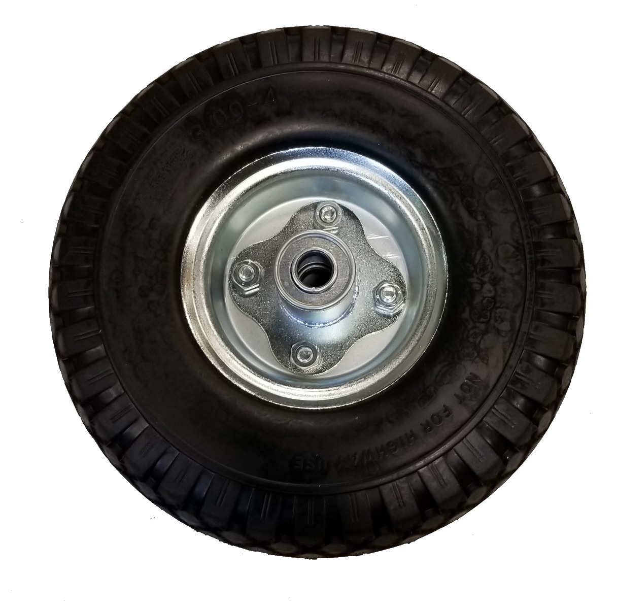 10″ Polyurethane Filled Non Flat Air Tire W/Rim – Hand Truck Wheel Replacement – Asst. Colors-8836