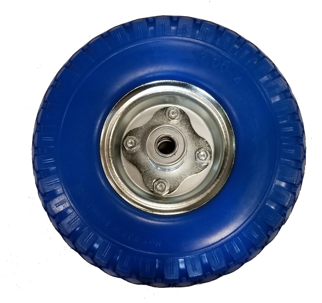 10″ Polyurethane Filled Non Flat Air Tire W/Rim – Hand Truck Wheel Replacement – Asst. Colors-8834