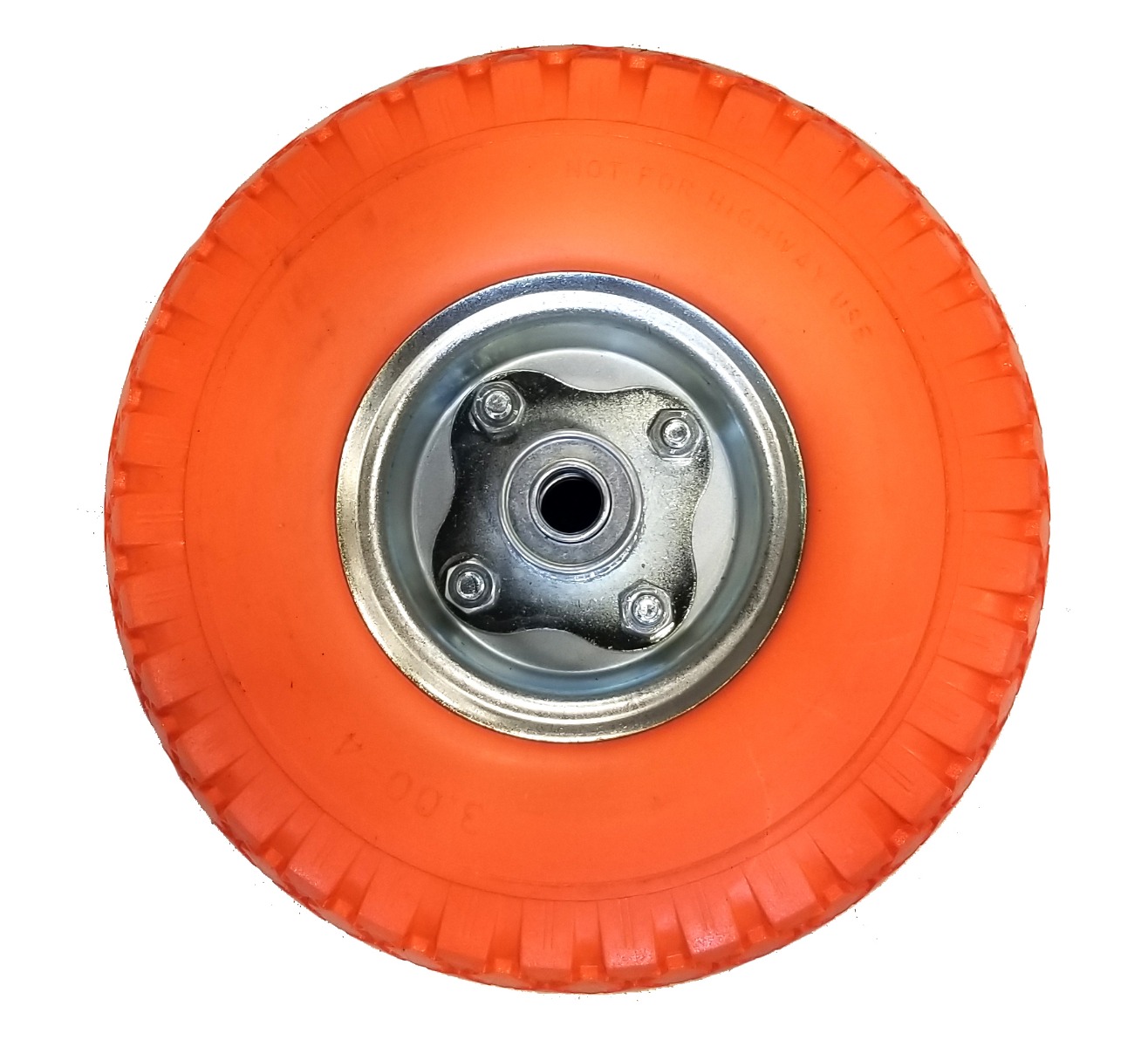 10″ Polyurethane Filled Non Flat Air Tire W/Rim – Hand Truck Wheel Replacement – Asst. Colors-8835