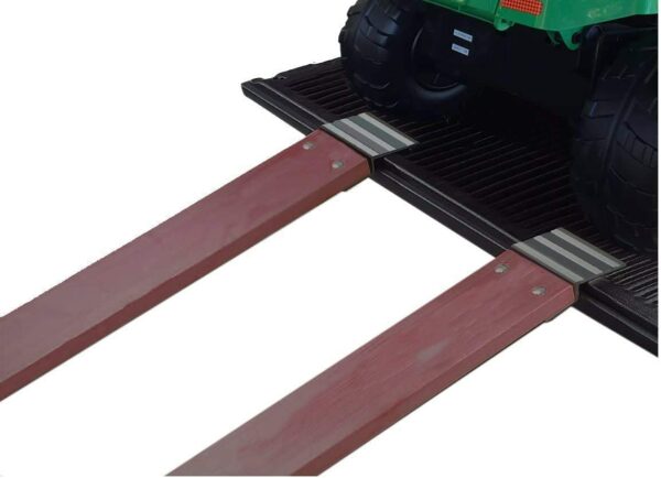 ALUMINUM RAMPS TOP PLATE - 8" WIDTH - CHANGES WOOD PLANKS TO RAMPS-9809