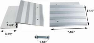 ALUMINUM RAMPS TOP PLATE - 8" WIDTH - CHANGES WOOD PLANKS TO RAMPS-9804