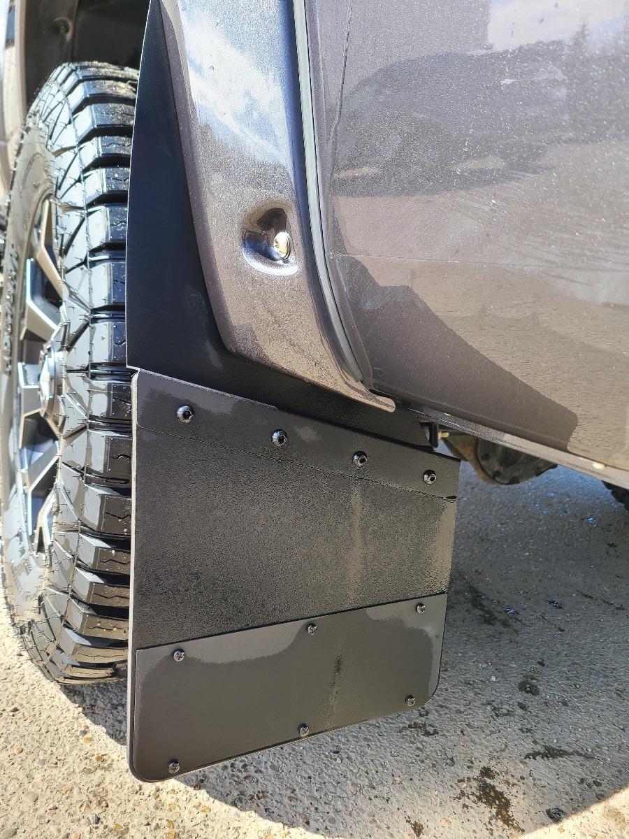 12″ RUBBER & S/S Kickback Mud Flaps – FRONT 2PCS-9839