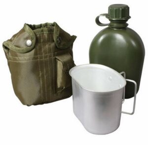 Grizzly Outdoors Army Style Canteen & Cup Kit W/Cover 1.3 L/44 fl Oz-0