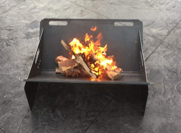 Solid Steel Plate Wood Fire Pit - 32" x 25"-9908