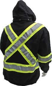 Prograde Canada Fire Retardant (FR) Hoodie Black with Safety Striping-8003