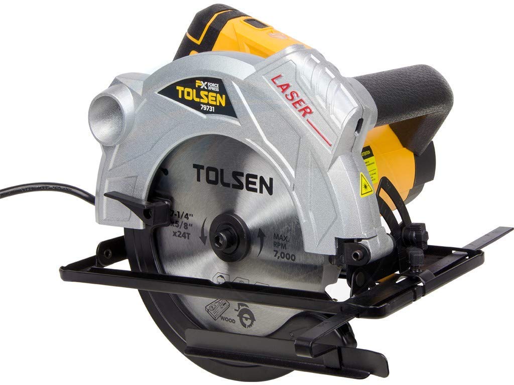 12Amp Circular Saw Laser Edge Guide Electric Corded with 7-1/4 Blade-8077