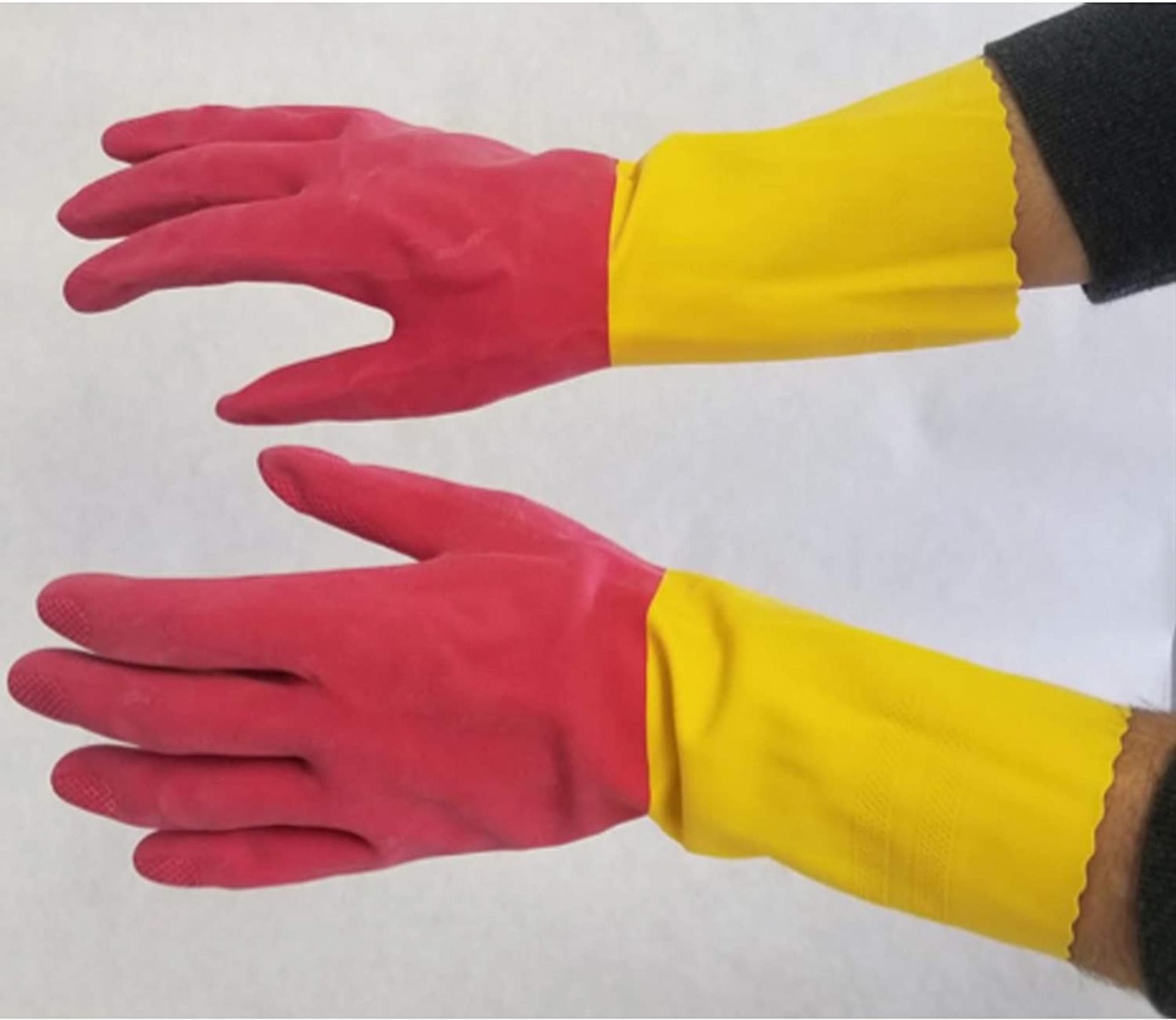 3 Pair Ansel Waxed Neoprene Rubber Antibacterial Gloves-8240