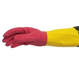 3 Pair Ansel Waxed Neoprene Rubber Antibacterial Gloves-0