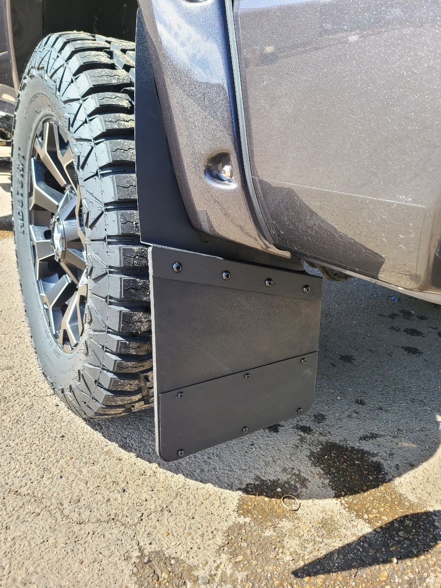 12″ Rubber & S/S Kickback Mud Flaps Front and Rear Set-9815