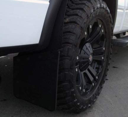 12" Rubber & S/S Kickback Mud Flaps Front and Rear Set-8274
