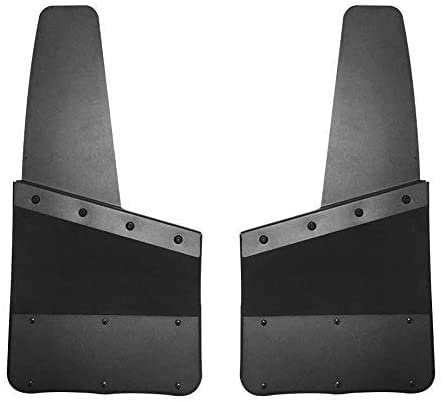 12″ Rubber & S/S Kickback Mud Flaps Front and Rear Set-0