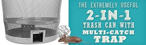Trash Can with Humane Multi Catch Mouse Trap-8427