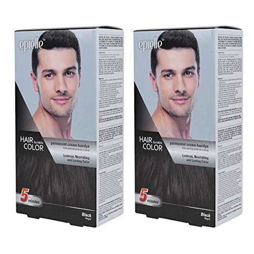2 Pack epielle Hair Dye Color for Men - Black-0