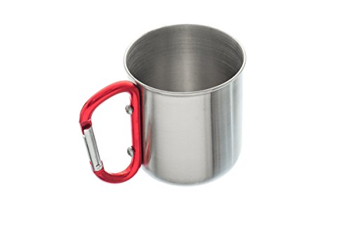 SE OD-SC301S Stainless Steel Travel Mug with Carabiner Handle-0