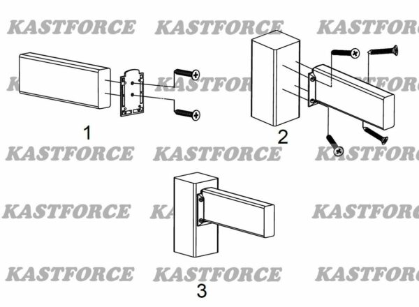 KASTFORCE Decking Railing Connectors (20 pcs + 120 Screws) for 2" x 4" Railings-8773