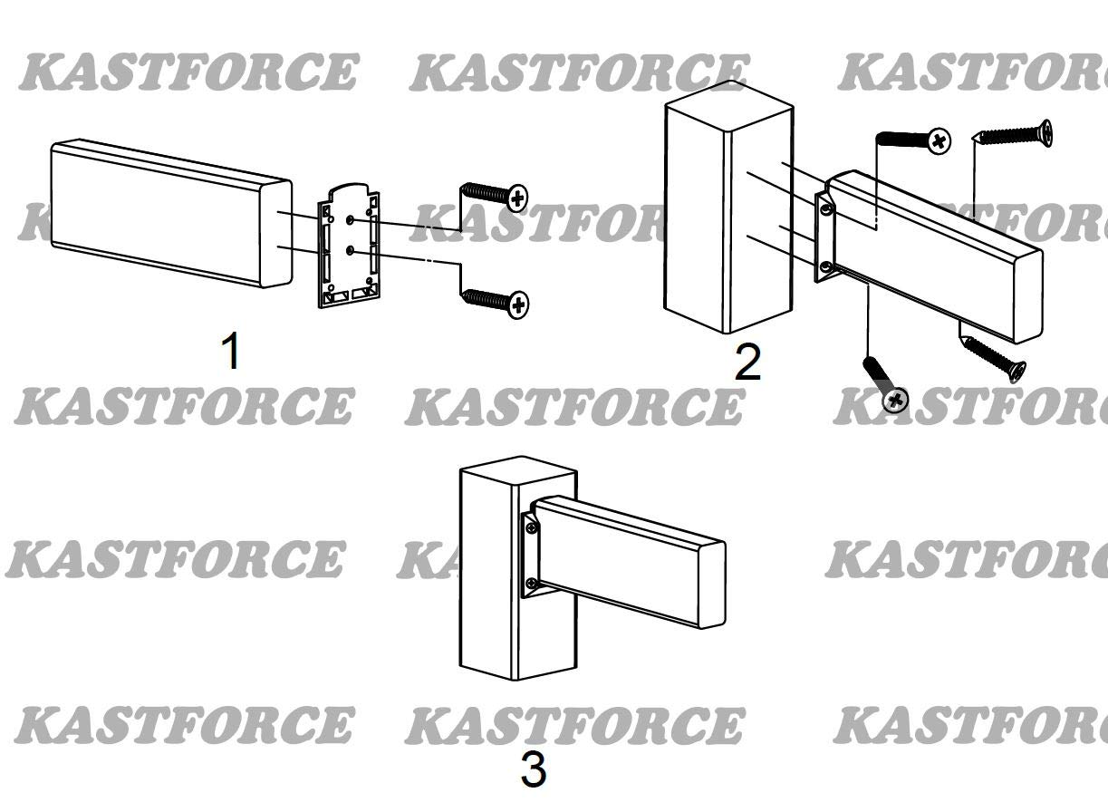 KASTFORCE  Decking Railing Connectors (20 pcs + 120 Screws) for 2″ x 4″ Railings-8773