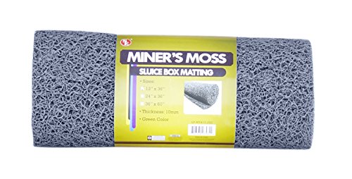 SE GP-MT415-1GR Miners Moss Grey Color, Sluice Box Matting, 12-Inch X 36-Inch 10mm Thick-0