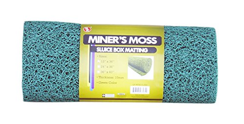 SE GP-MT415-2GG Miners Moss Green Color, Sluice Box Matting, 12-Inch X 36-Inch 10mm Thick-0