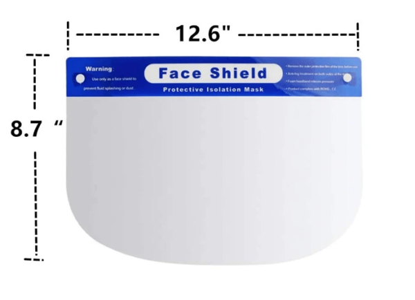 Protective Isolation Face Shield - 10 Pack-8551