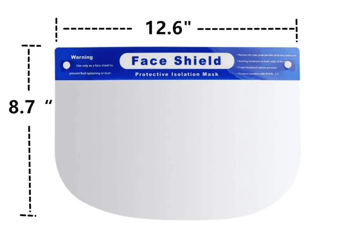 Protective Isolation Face Shield – 10 Pack-8551