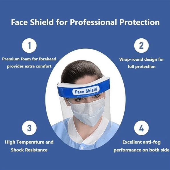 Protective Isolation Face Shield - 10 Pack-8552
