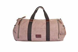 Canvas Leather Travel Duffel Gym Bag for Men for Women Weekend Bag-0