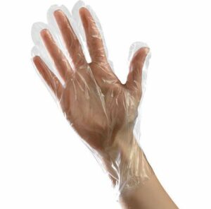 Case of 2000 Disposable Clear Heavyweight Cast Poly BPA Free Gloves-0