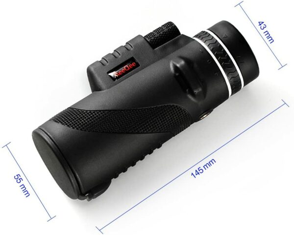 MeeQee 10X42 Dual Focus Monocular Telescope, Prism Film Optics, Tripod Capable, Waterproof, Monocular Scope for Bird Watching/Hunting/Camping/Hiking/Golf/Concert/Surveillance-9005