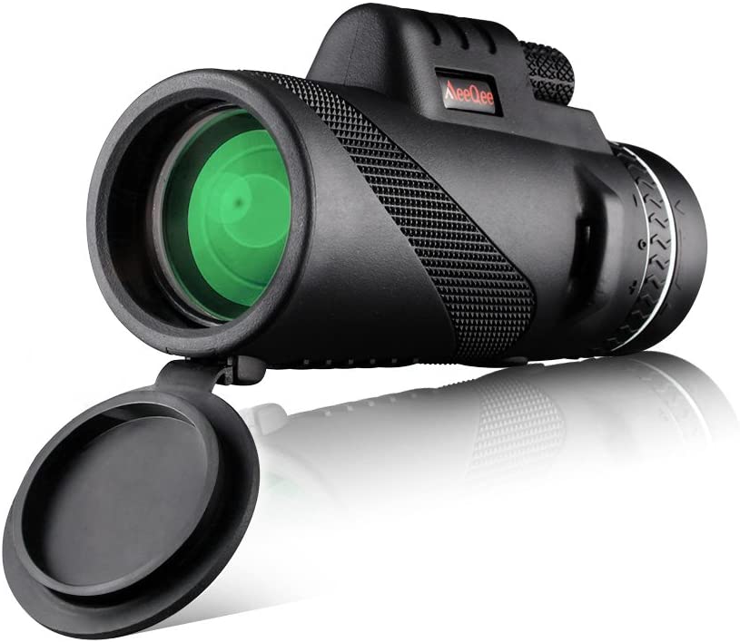 MeeQee 10X42 Dual Focus Monocular Telescope, Prism Film Optics, Tripod Capable, Waterproof, Monocular Scope for Bird Watching/Hunting/Camping/Hiking/Golf/Concert/Surveillance-0