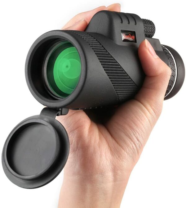 MeeQee 10X42 Dual Focus Monocular Telescope, Prism Film Optics, Tripod Capable, Waterproof, Monocular Scope for Bird Watching/Hunting/Camping/Hiking/Golf/Concert/Surveillance-9001