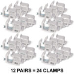 12 Pack American Airlines Stainless Steel Tongs – Individually Wrapped – 7 Inch