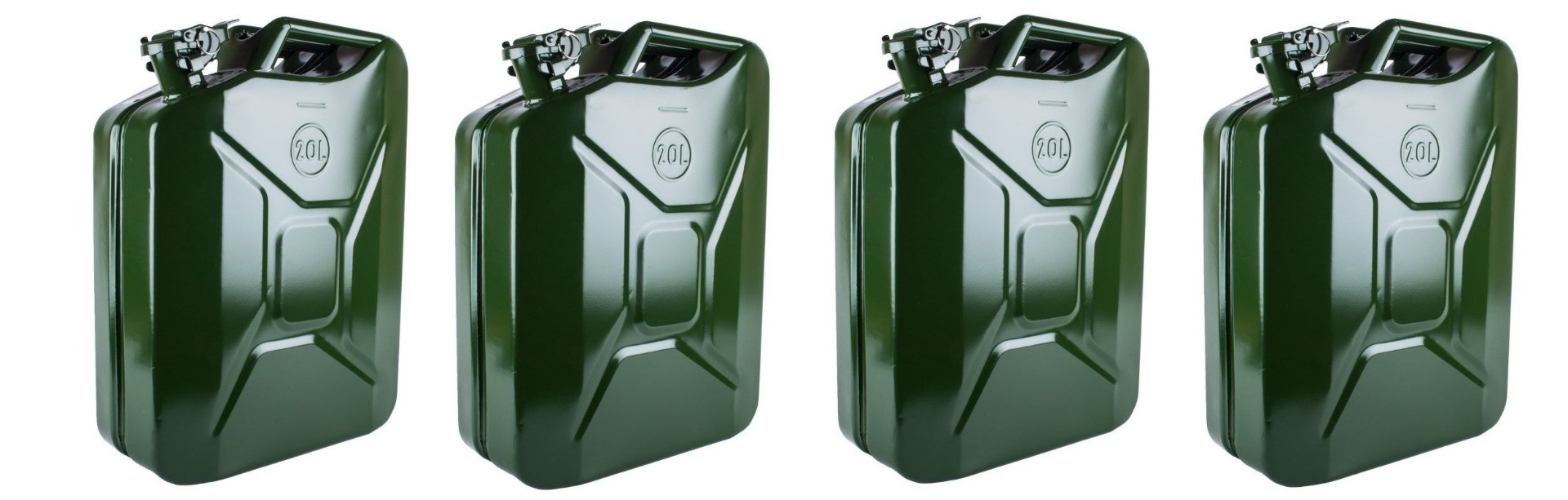 4 Pack - UN Certified Jerry Can 20L with Filler Tubes Included-0