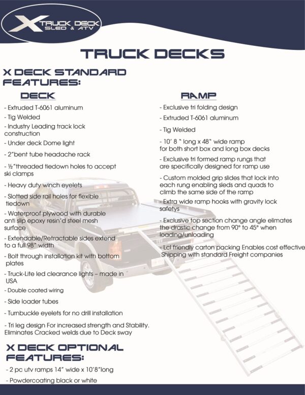 X Deck Truck Deck for Sleds and ATV's-9402