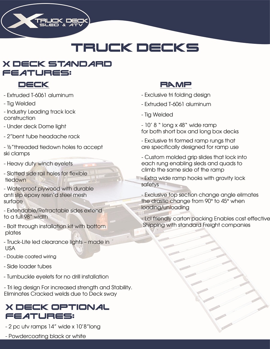 X Deck Truck Deck for Sleds and ATV’s-9402