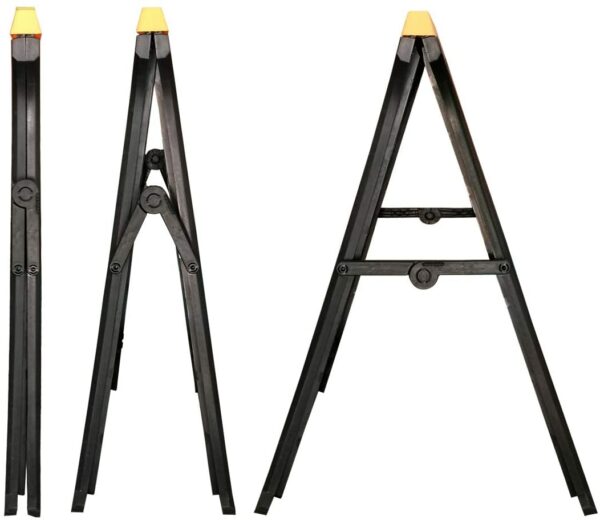 2-Pack Portable Sawhorses With Folding Legs - Lightweight Trestle Work Bench, Capacity 350lbs-9799