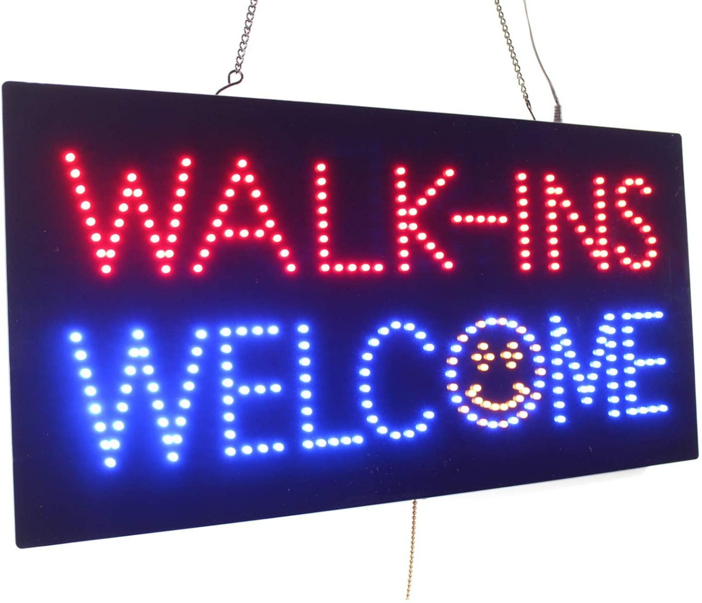 Walk-ins Welcome Sign, TOPKING Signage, LED Neon Open, Store, Window, Shop, Business, Display, Grand Opening Gift-0