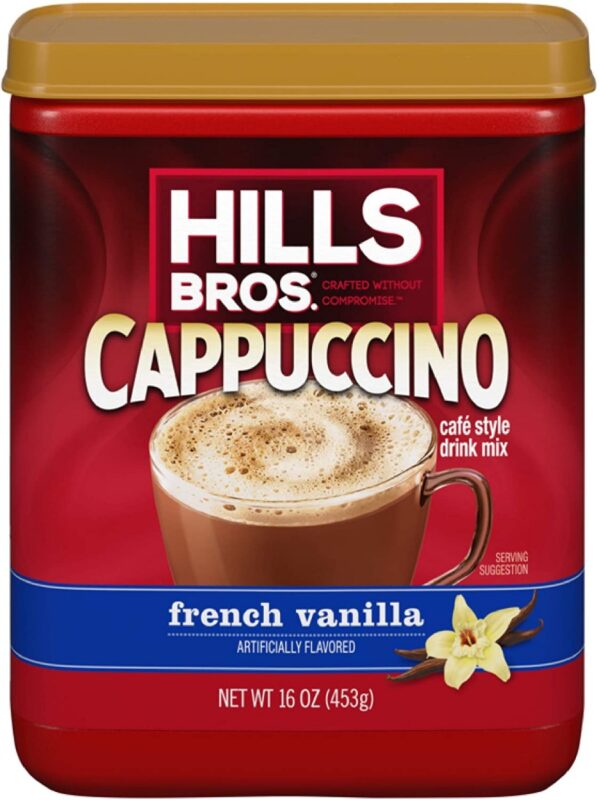 Hills Bros Cappuccino French Vanilla, 16 Ounce (Pack of 6)-9977