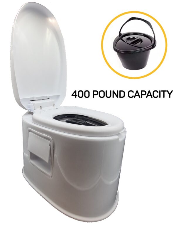 Portable Plastic Toilet - 400 lb Capacity-10841